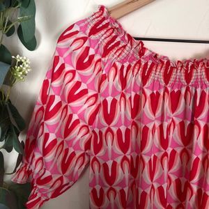 Skye’s the Limit Pink & Red Blouse Size 6